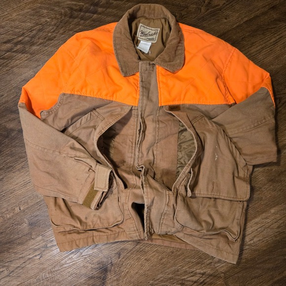 Woolrich Outdoor‎ Guide Collection Hunting Jacket Brown Orange Size L 1990s Mens - Picture 5 of 16